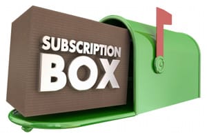 Subscription box being delivered